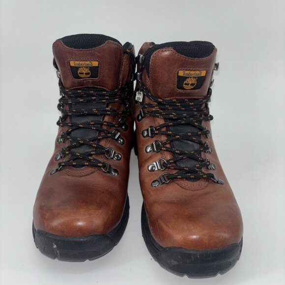 Timberland ACT Brown Leather Women's Gorge MPO Hiking Boots sz 10 Comfort - Picture 2 of 11